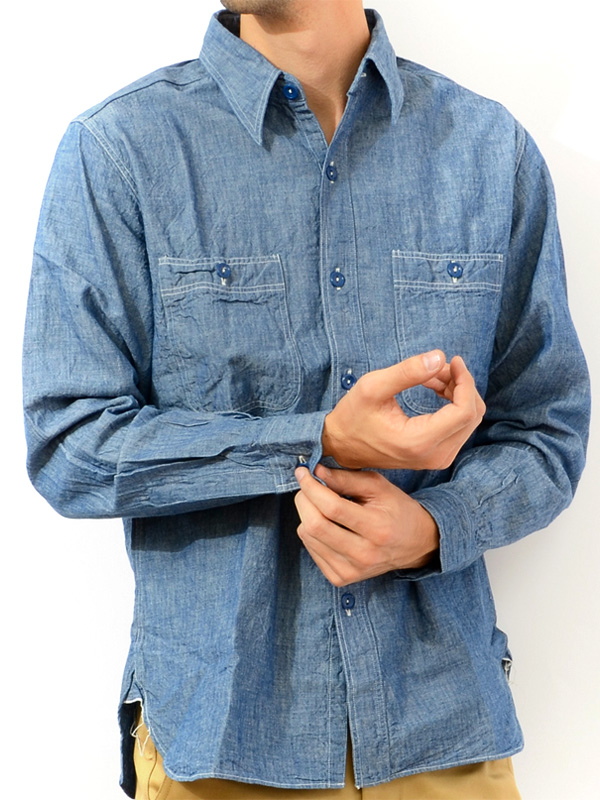 BUZZ RICKSON'S バズリクソンズ シャツ 長袖 メンズ シャンブレー