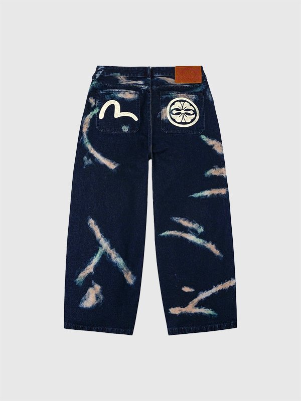 EVISU（エヴィス） ジーンズ カモメ 家紋 タイダイ デニム パンツ