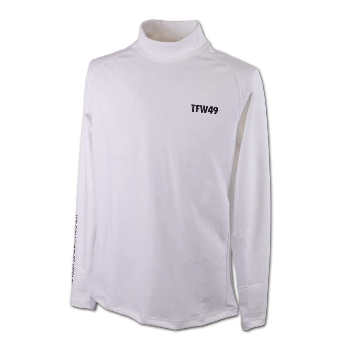 TFW49 長袖ハイネックシャツ ゴルフウェア メンズ 秋冬用 白 黒 紺 M L