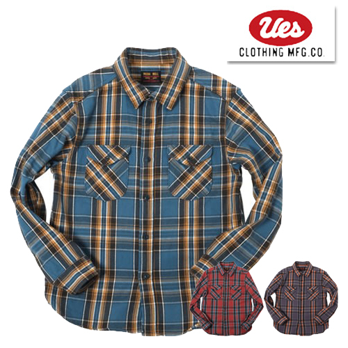 UES（ウエス） ヘビーネルシャツ 502352 フランネル 先染 長袖 裏微