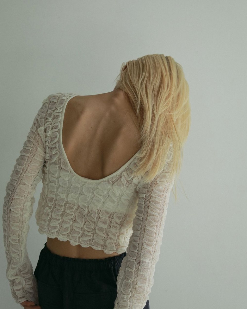 anuke（アンヌーク） (アンヌーク）Shirring Short Knit 即日発送 SALE