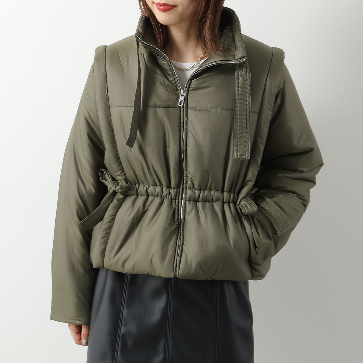GANNI（ガニー） 中綿ジャケット Shiny Quilt Vest Jacket F8382 F8534