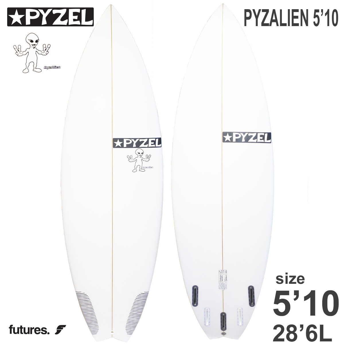 パイゼル PYZEL SURFBOARDS PYZALIEN パイゼリアン PU サーフボード