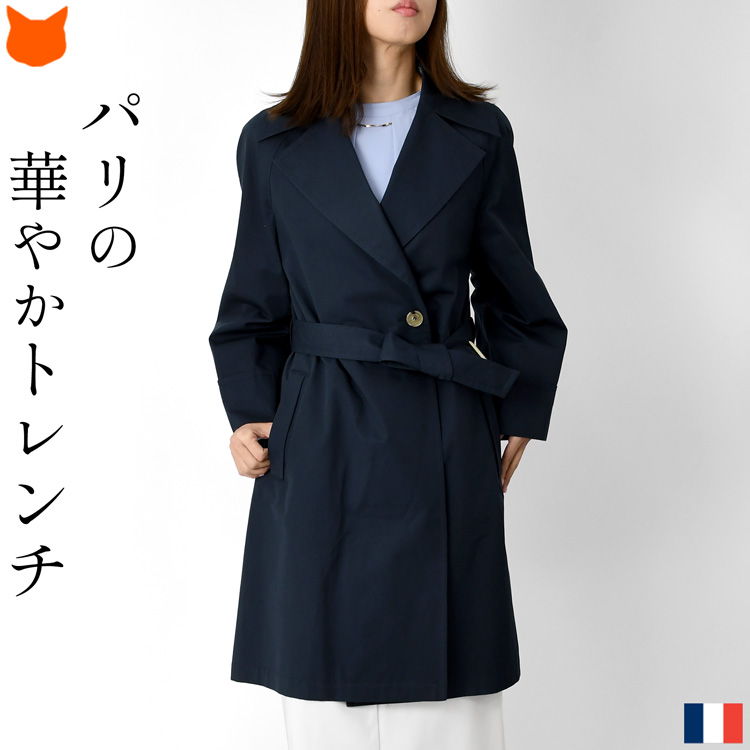 LENER（レネール） トレンチコート レディース 春 コート ミドル丈