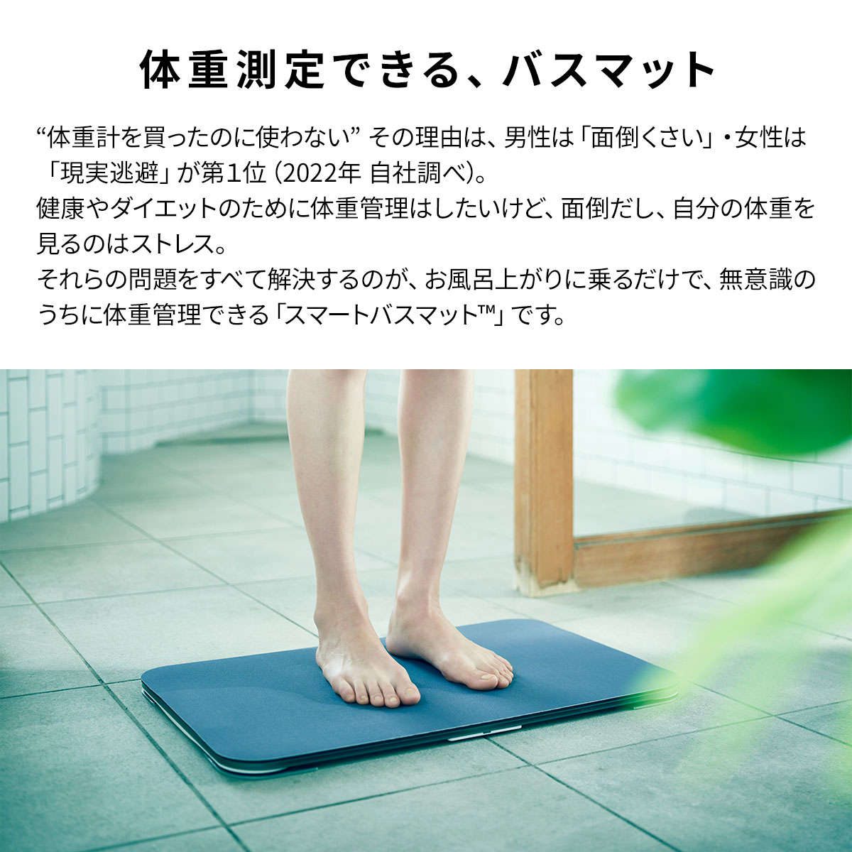 体重計モデル用 取替用 スマートバスマット ソフト珪藻土 マット Smart