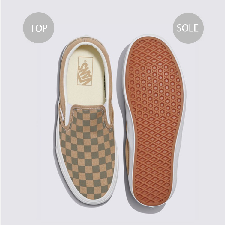 VANS（ヴァンズ） バンズ スニーカー SLIP-ON CANVAS BLOCK BROWN