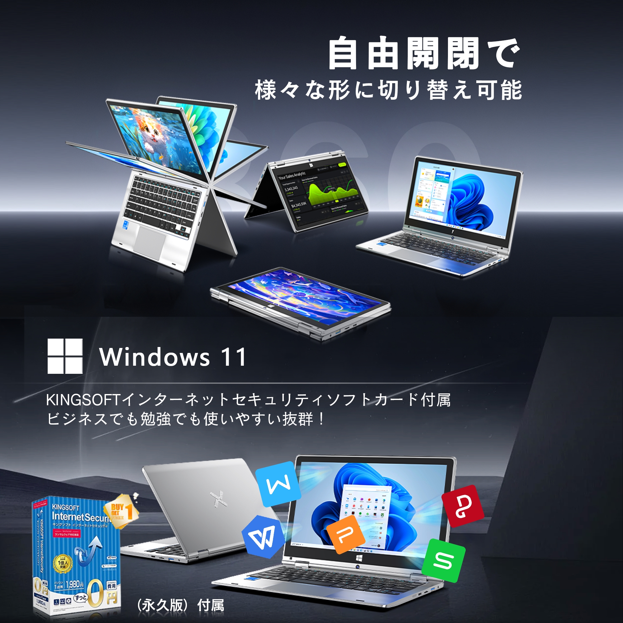 VETESA 新品ノートパソコン 8GB SSD512GB Windows11 Webカメラ 11.6