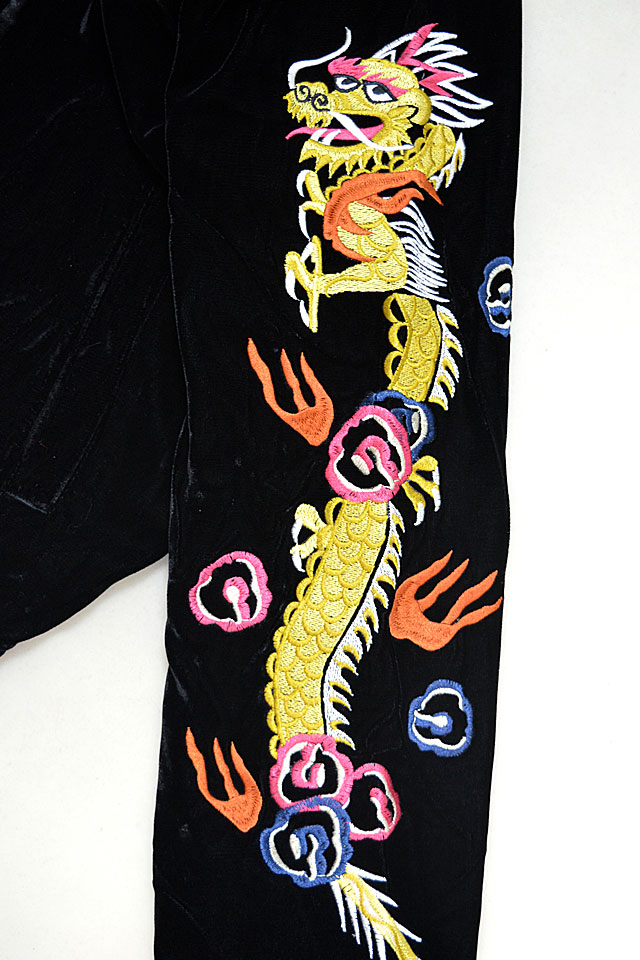 龍虎別珍スカジャン 朧 9043831 おぼろ 和柄 和風 ベロア スーベニア