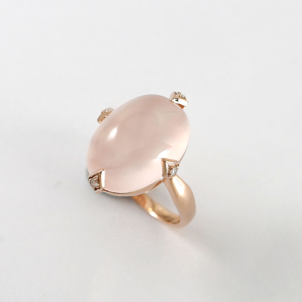 指輪 リング レディース 18金 ピンクゴールド ダイヤモンド ローズ