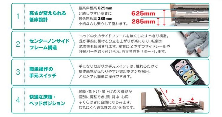 フランスベッド（FRANCEBED） リハテックベッド RH-RE03C 3モーター 幅