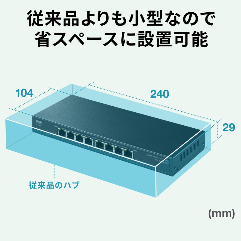 SANWA SUPPLY（サンワサプライ） ギガビット対応PoEスイッチングハブ 8