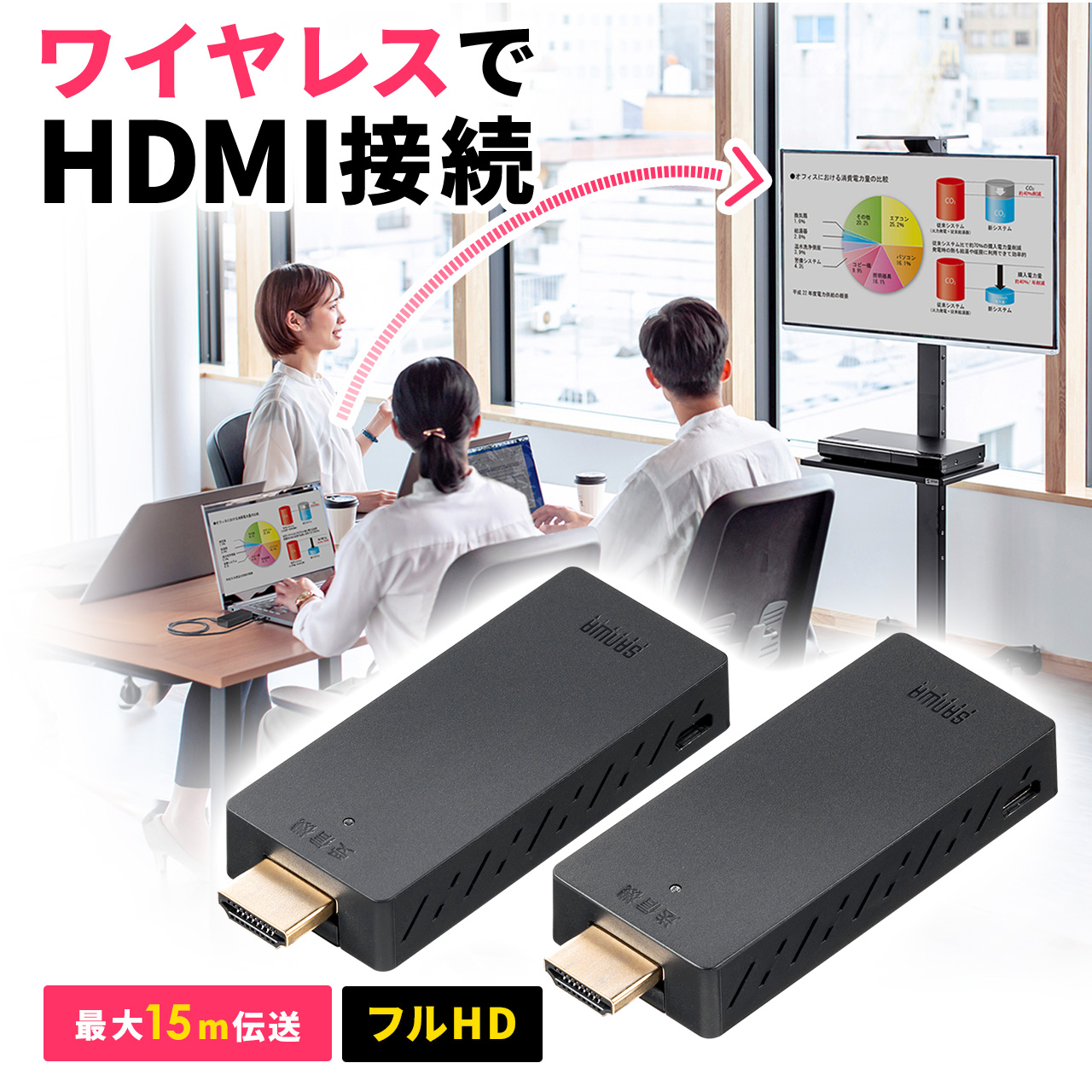 SANWA SUPPLY（サンワサプライ） ワイヤレス HDMI エクステンダー 無線