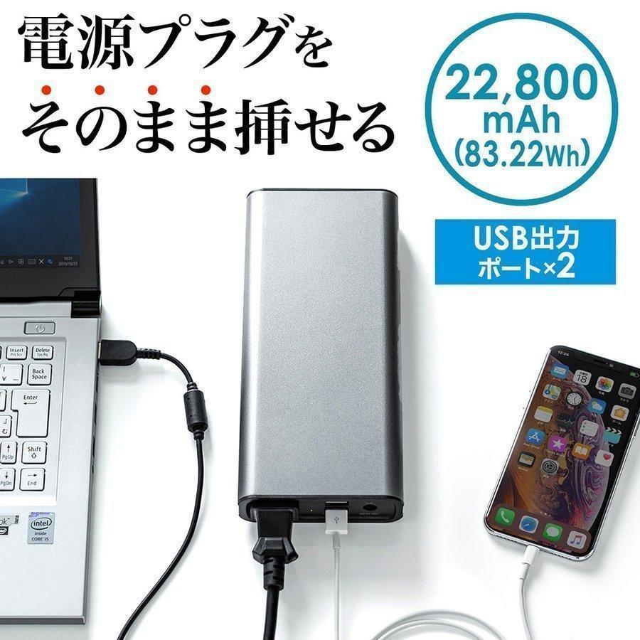 SANWA SUPPLY（サンワサプライ） モバイルバッテリー 大容量 22800mAh