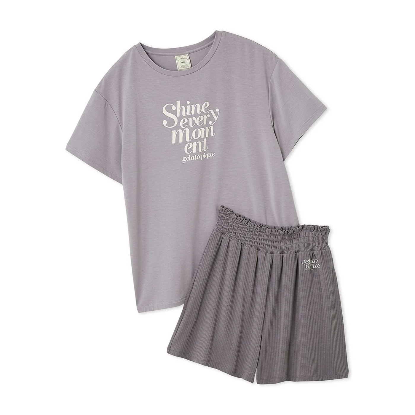 gelato pique（ジェラートピケ） 接触冷感 ロゴTシャツ&リブショート
