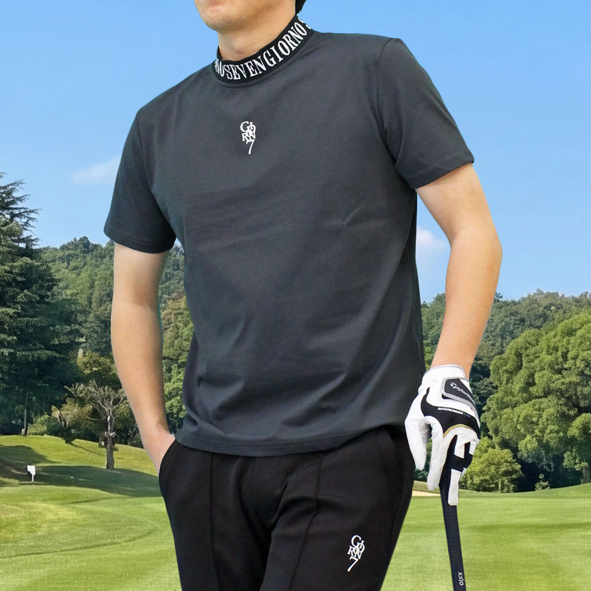 ゴルフウェア モックネックシャツ メンズ GIORNO SEVEN ジョルノセブン