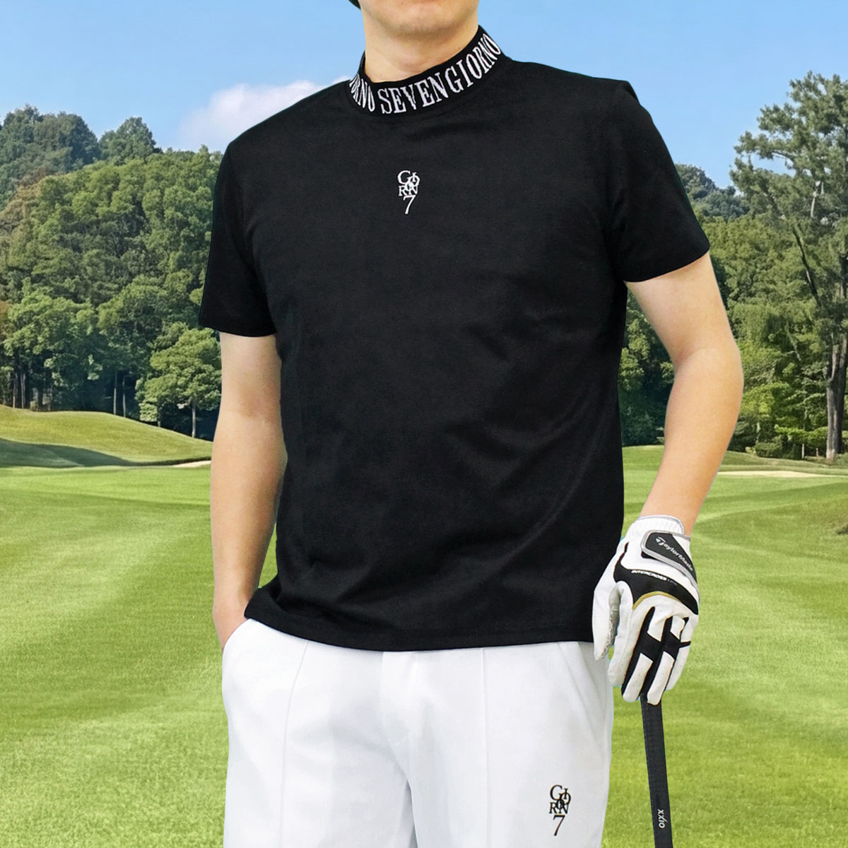 ゴルフウェア モックネックシャツ メンズ GIORNO SEVEN ジョルノセブン