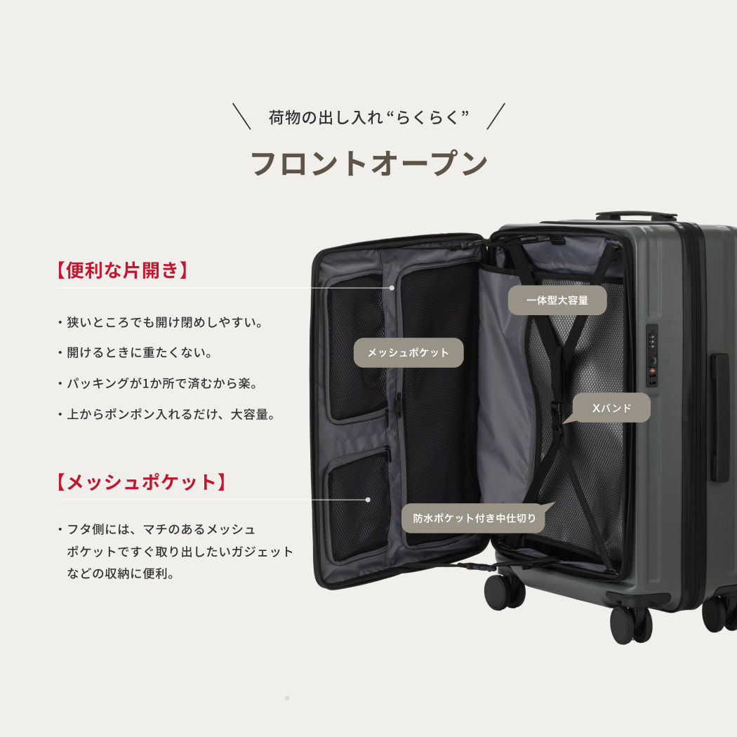 LW 60cm 5524-60 スーツケース キャリーケース ファスナータイプ