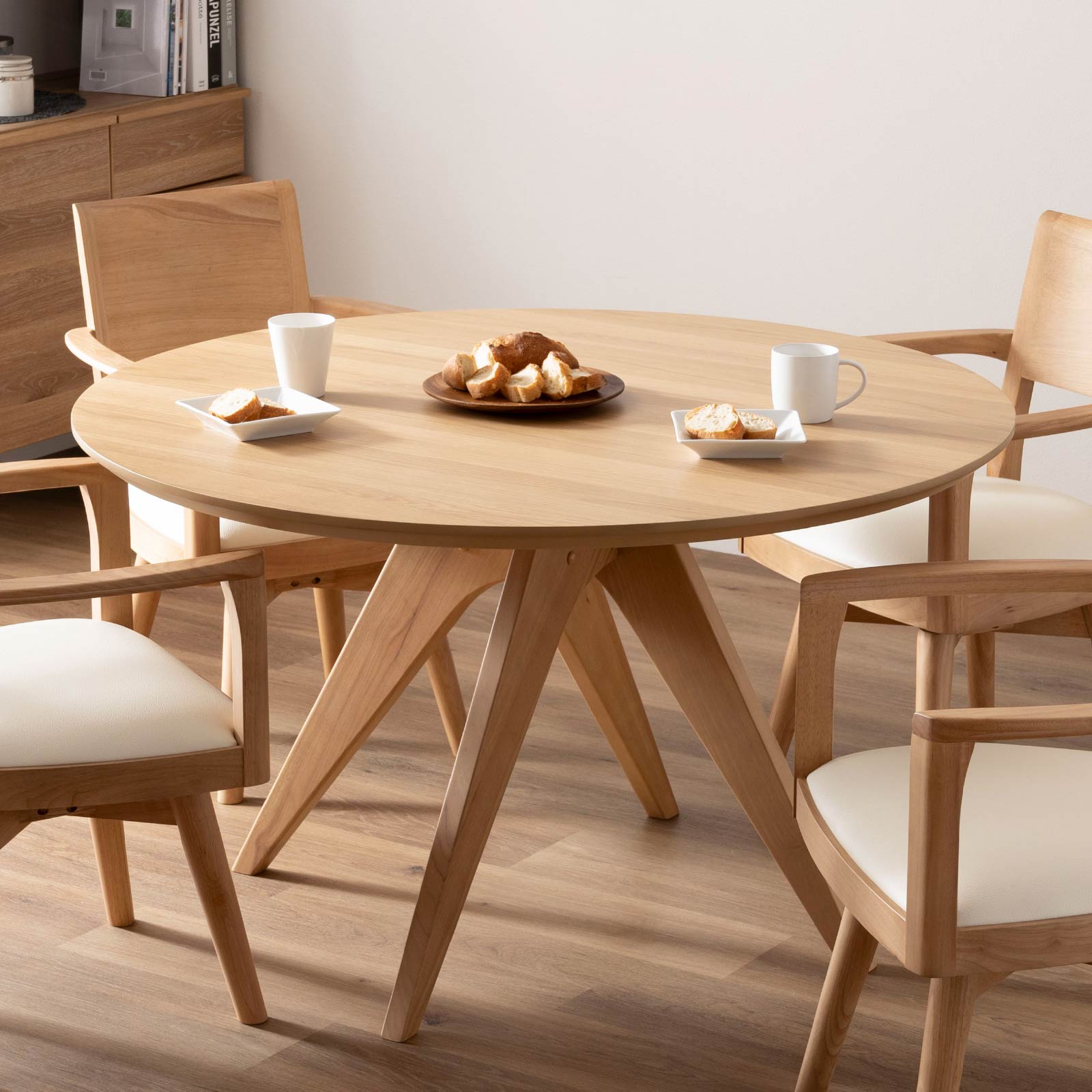 シギヤマ家具工業 ダイニングテーブル 丸テーブル 120cm 4人掛け 木製