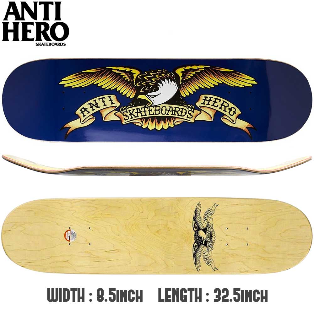 デッキテーププレゼント】 スケボー デッキ ANTI HERO アンタイ