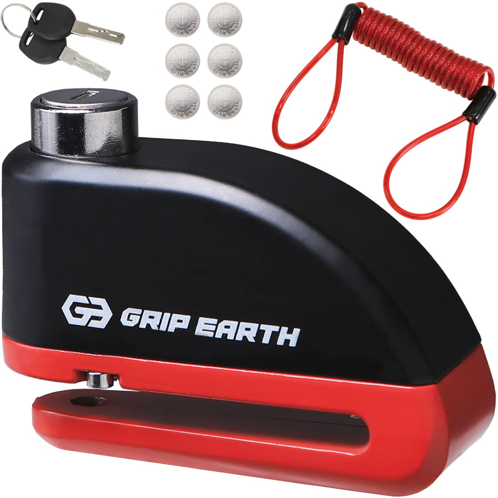GRIP EARTH ディスクロック バイク ロック 盗難防止 110dB大音量