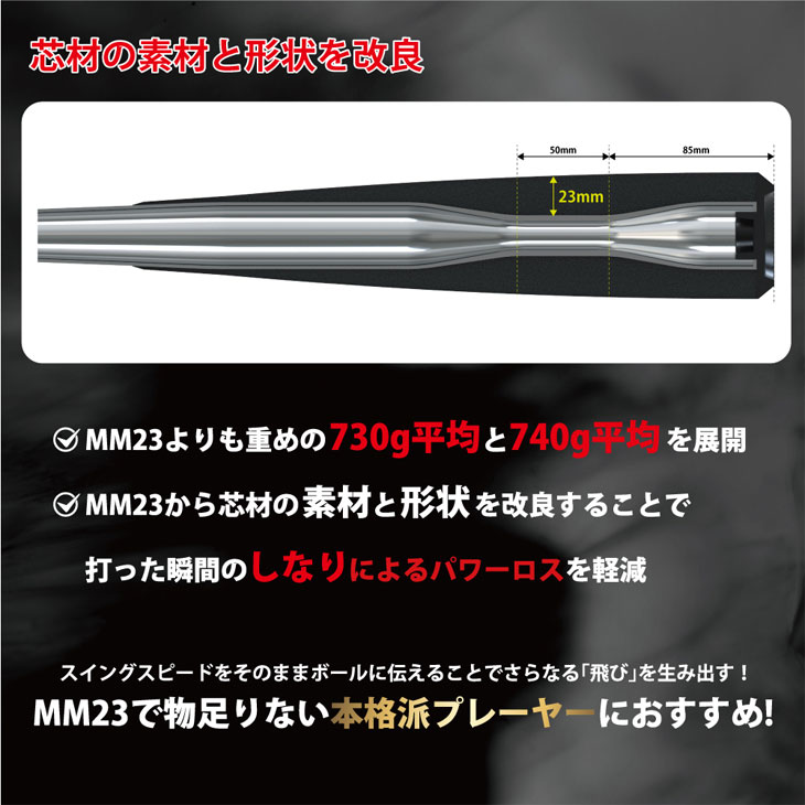 エスエスケイ（SSK） 野球 一般軟式 FRP製バット MM23MX トップ