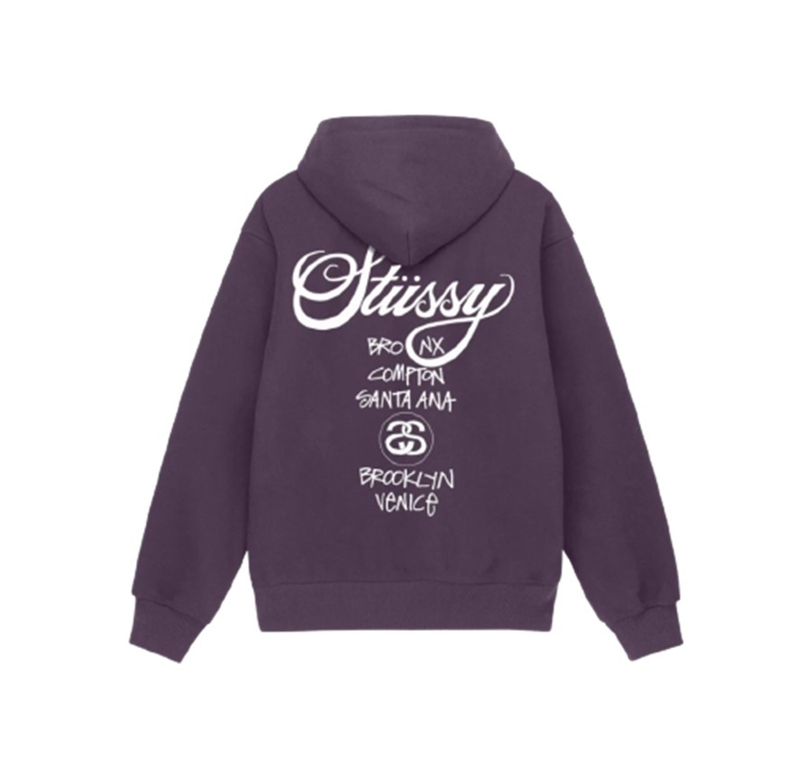 STUSSY（ステューシー） WORLD TOUR ZIP HOOD 3973514[full zip hooded