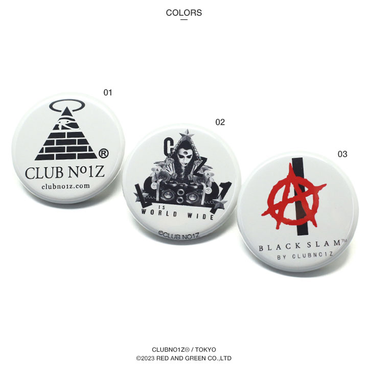 クラブノイズ CLUB NO1Z 缶バッチ 缶バッジ メンズ レディース b系 全3