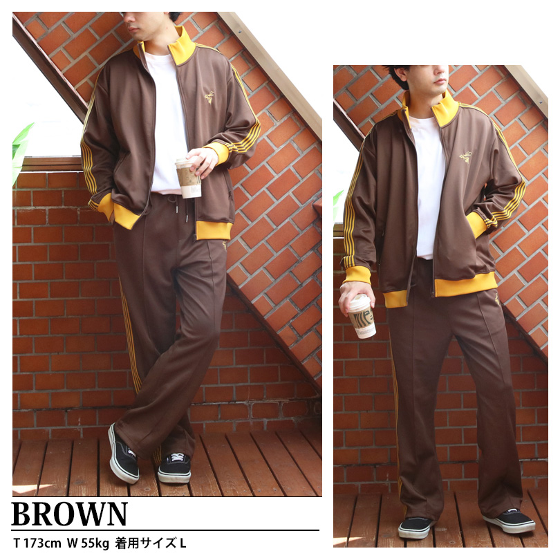 8 トラックジャケット メンズ ジャージ セットアップ 刺繍 : 8(eight