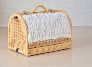 猫 キャリーバッグ ラタン キャリーマイン 大きめサイズ (SC-73