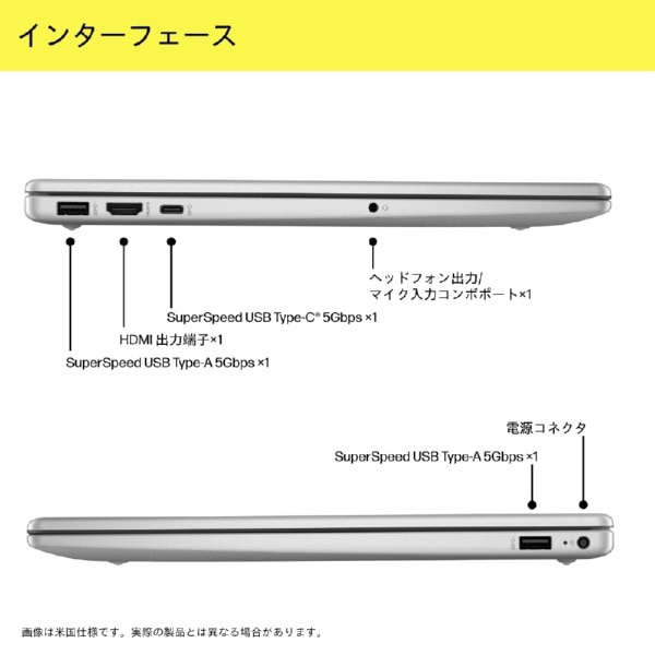 ノートパソコン HP 15-fd1000 ナチュラルシルバー A5EK3PA-AAAA [15.6
