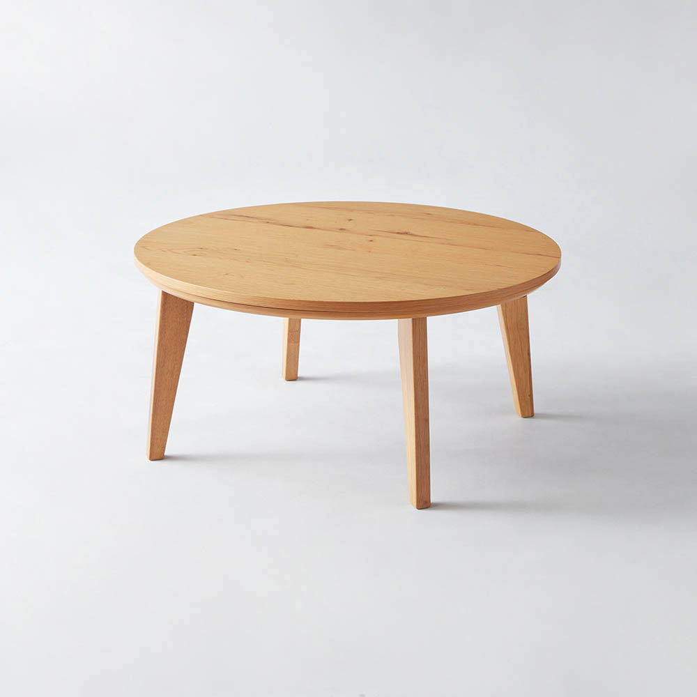 ベルメゾン 節ありオーク材の円形こたつテーブル 80・A:ベルメゾン JRE