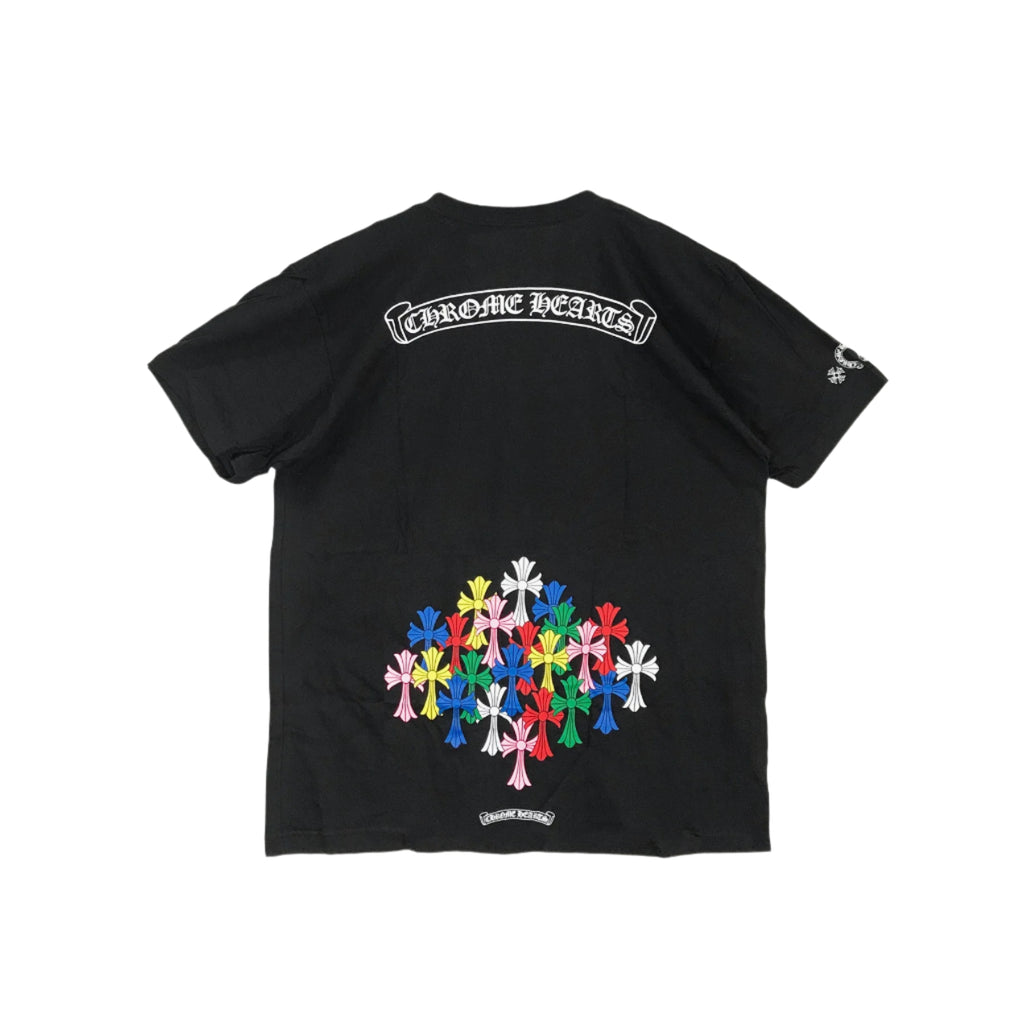 クロムハーツ マルチカラー クロススクロールロゴ スリーブ Tシャツ