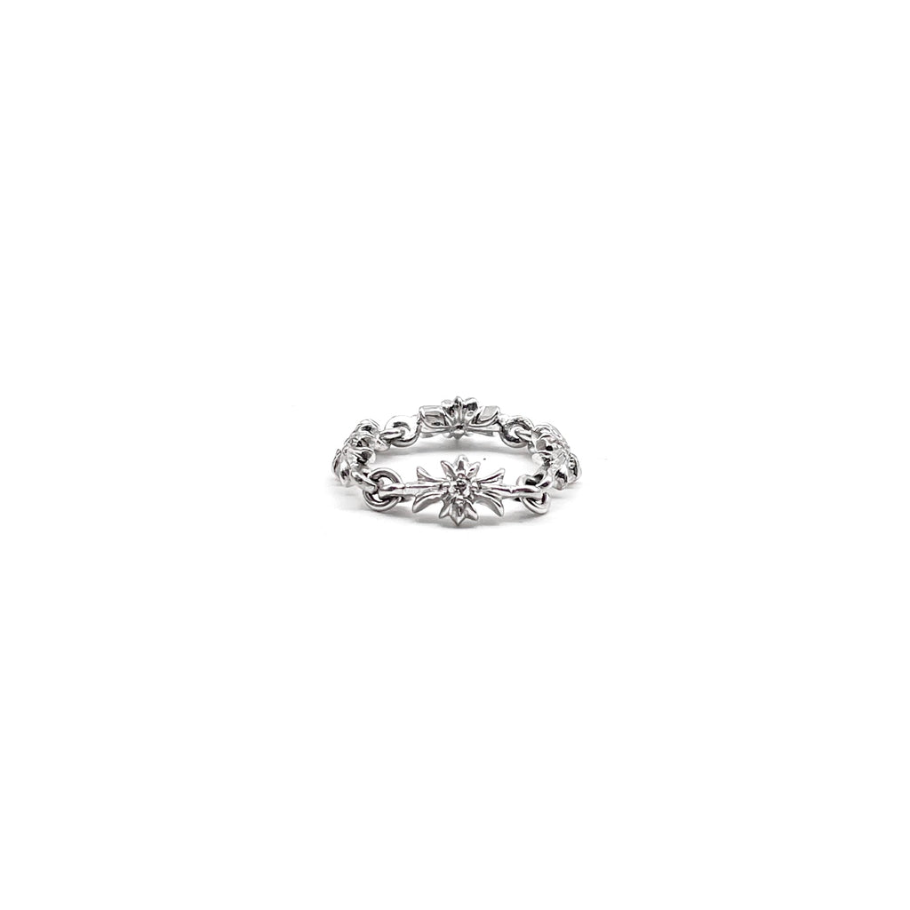 クロムハーツ ダイヤモンド 18K ホワイト ゴールド タイニー E クロス