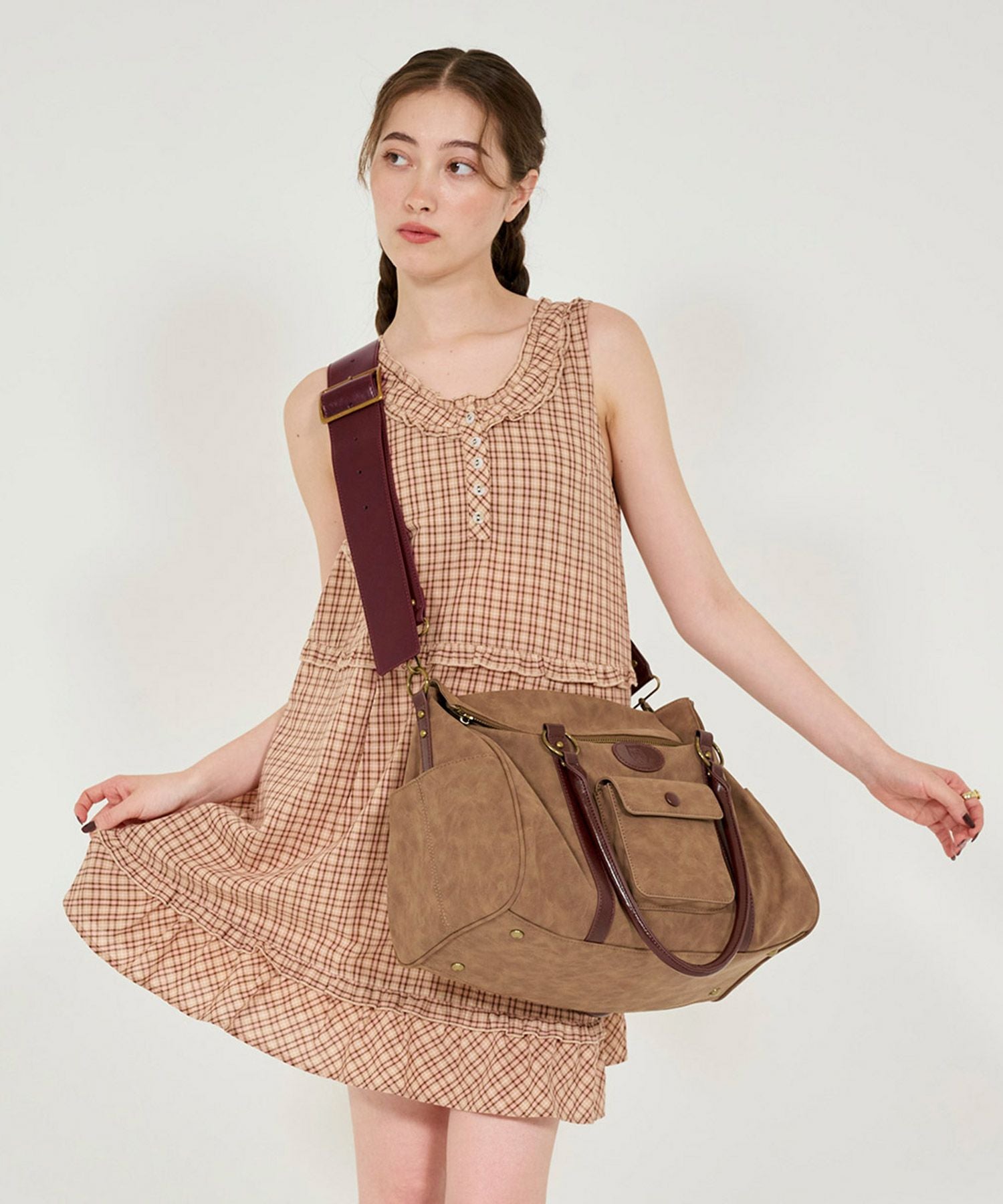 4/中旬～下旬頃発送予定！ショルダー付き トラベルバッグ TINA：JOJUN