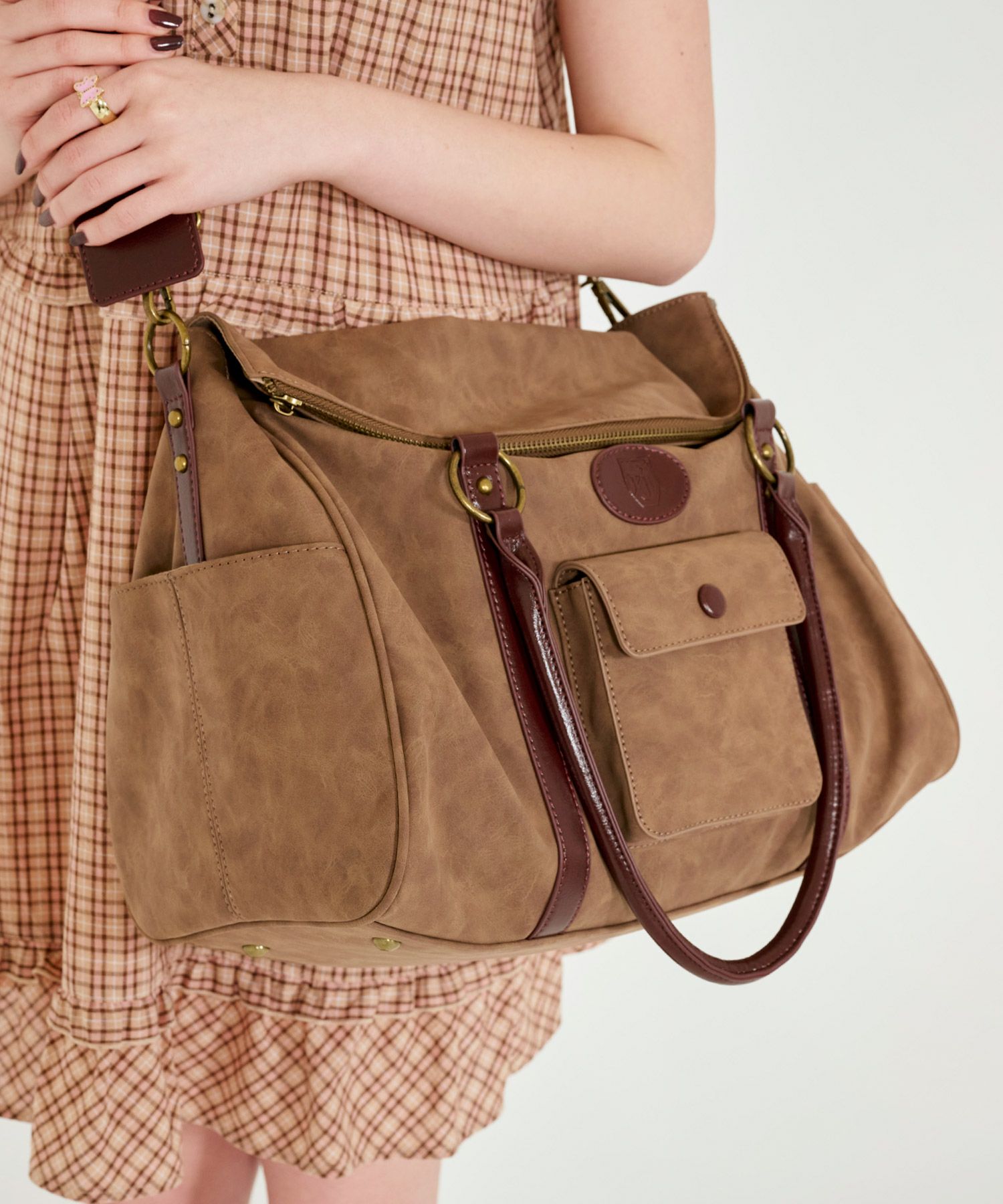 4/中旬～下旬頃発送予定！ショルダー付き トラベルバッグ TINA：JOJUN