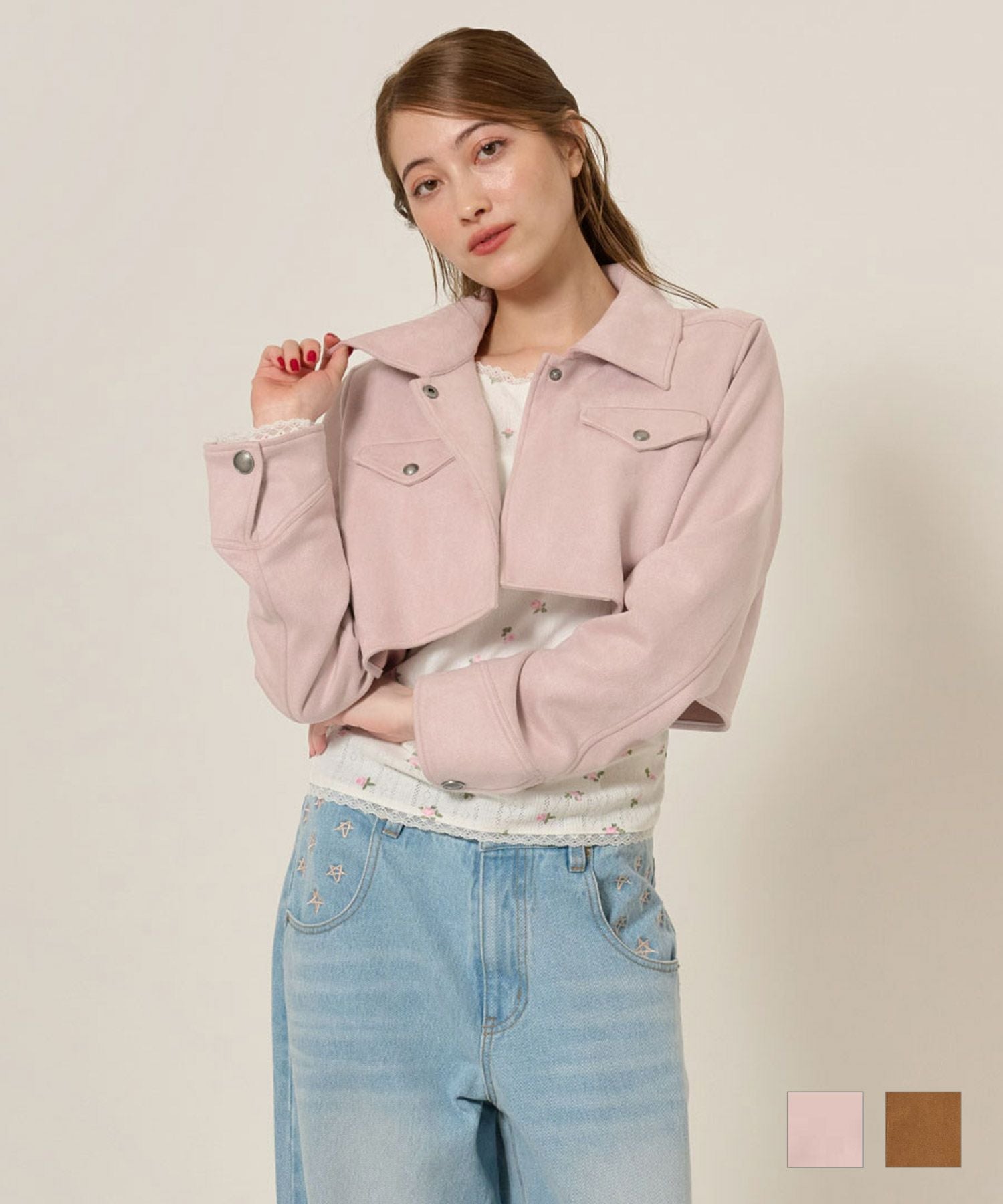 Special-Price-SALE フェイクスエード ショートジャケット TINA：JOJUN