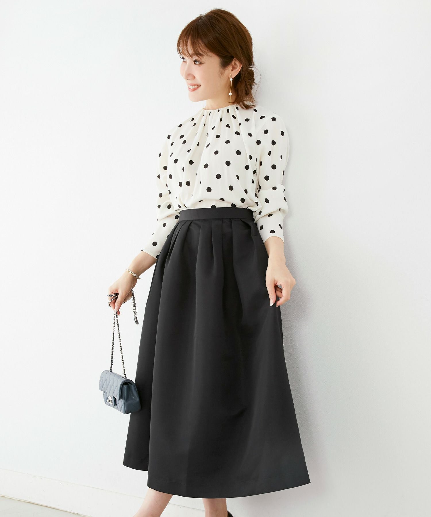 グログラン タック スカート ロング丈 Liala×PG 全5色｜lpg611-1399【7