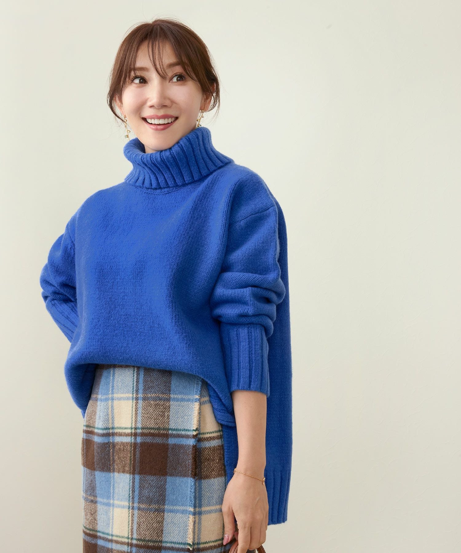 襟裏スリット ざっくり タートル ニット Liala×PG 全3色｜lpg441-1852