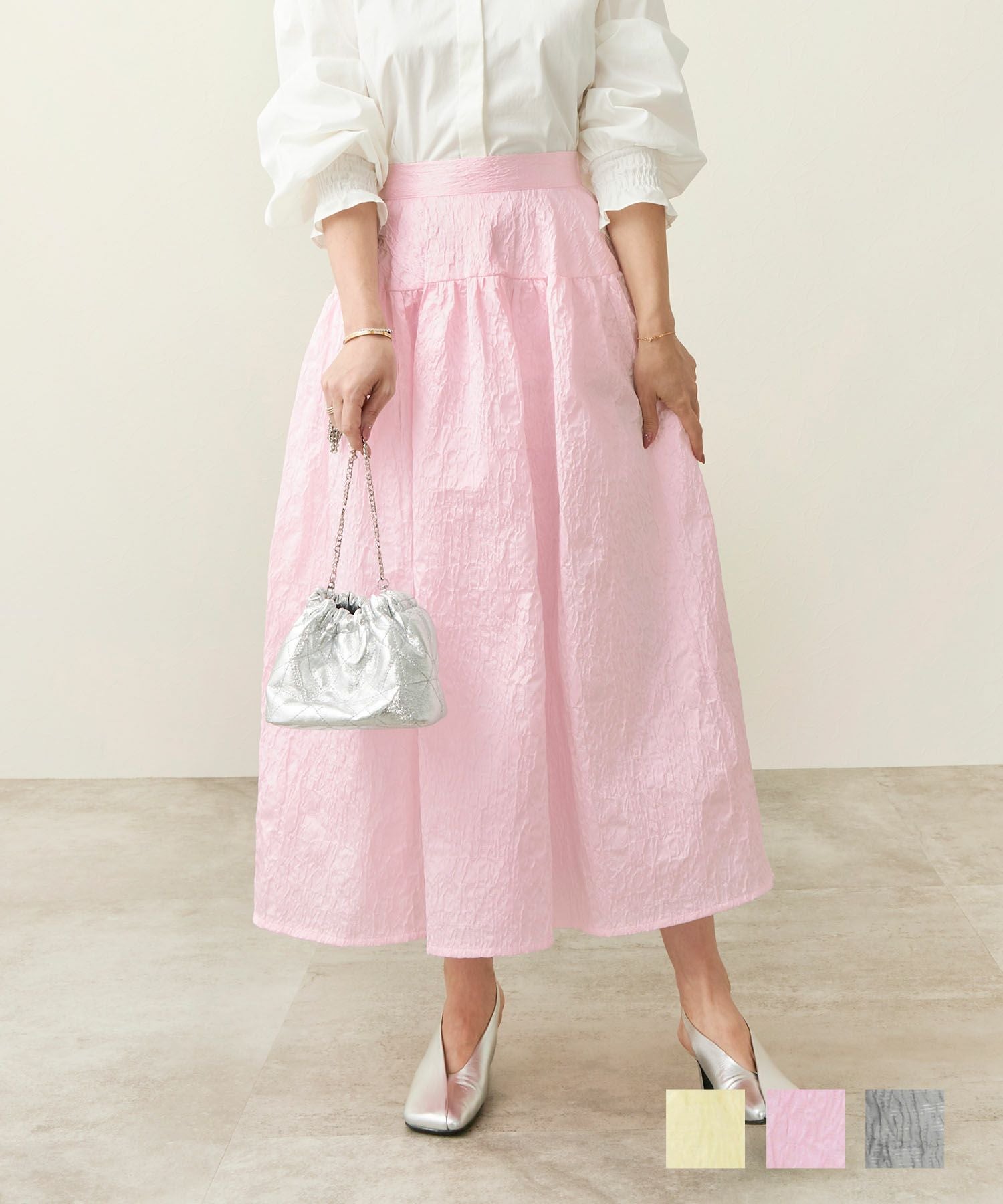 ふんわり ジャガード スカート Liala×PG 全3色｜lpg611-1873【2】