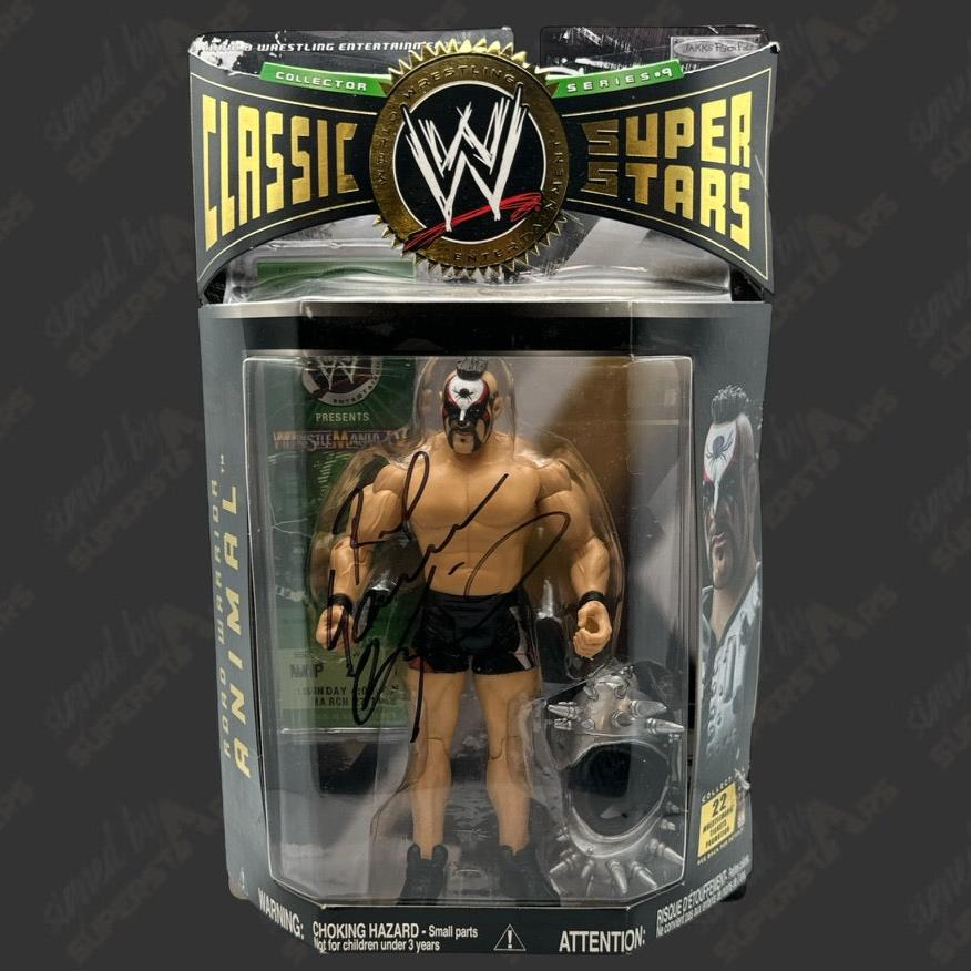 Road Warrior Animal signed WWE Jakks Classic Superstars Action