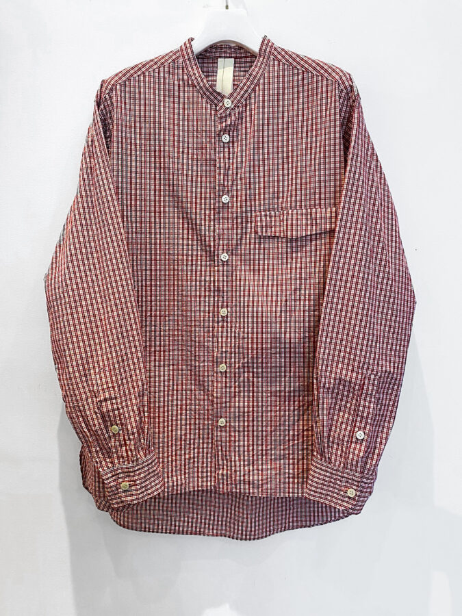 Masnou designマスノウデザイン/ 202 SHIRTS BAND COLLAR MINI RED – six