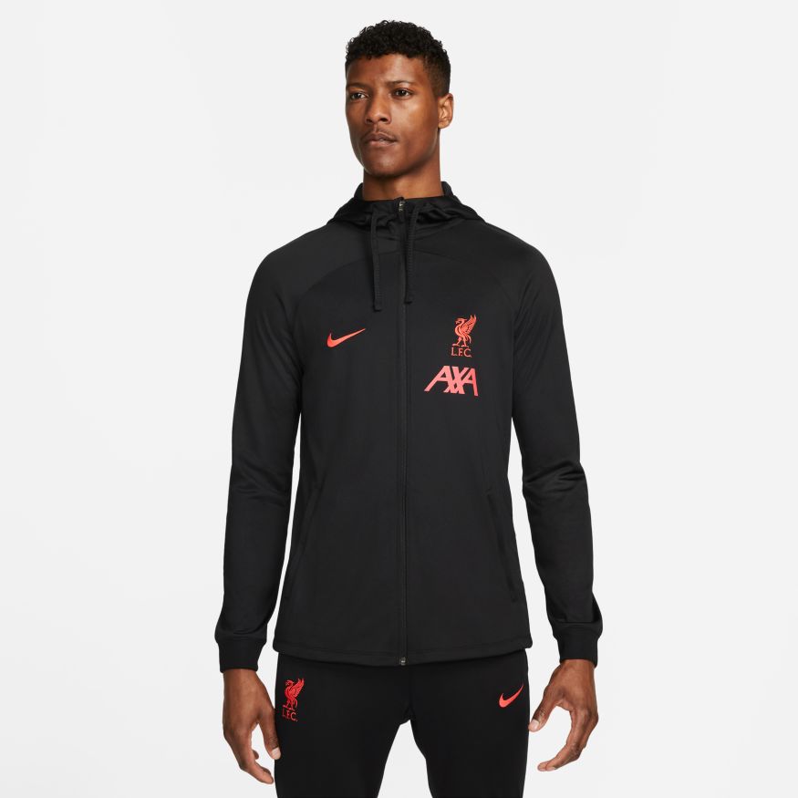 Men's Nike Liverpool Dry Strike Hooded Jacket - Black DJ8538-013