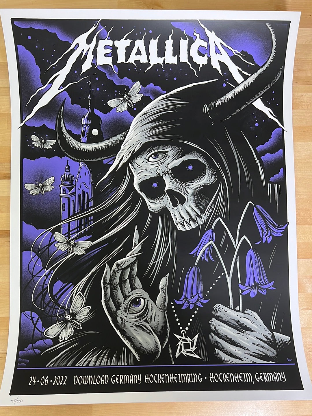 Metallica - 2022 Brandon Heart poster Hockenheim, Germany – Sold
