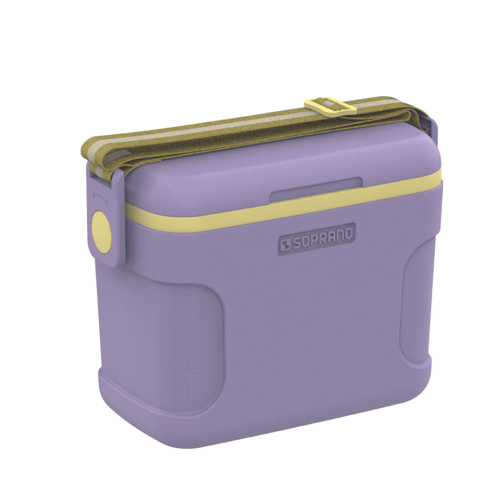 Caixa Térmica Cooler 8 L Lavender/Amarelo Sunset - Soprano - Soprano