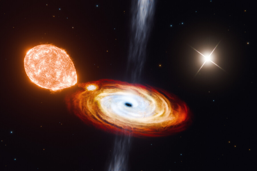 ブラックホール連星「はくちょう座V404星」は三重連星だった