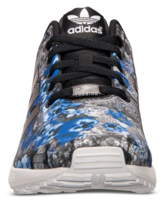adidas Men's ZX Flux Floral Print Running Sneakers from Finish