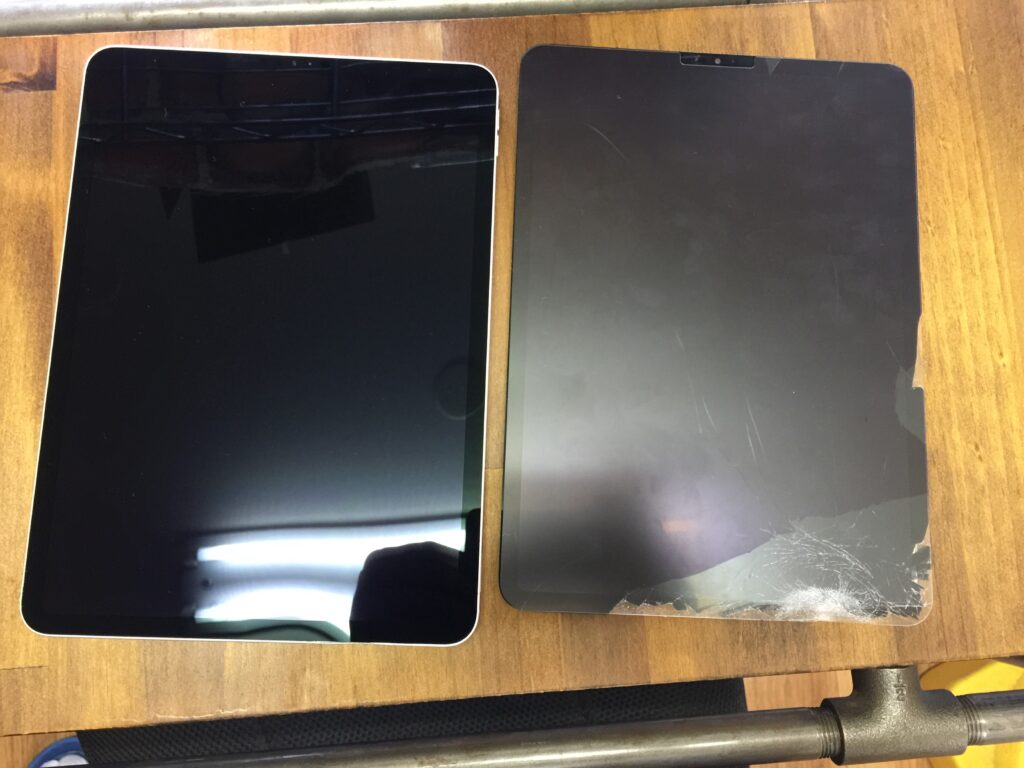 iPad Pro 11インチ を落としたら画面が割れてフレームも変形してしまっ