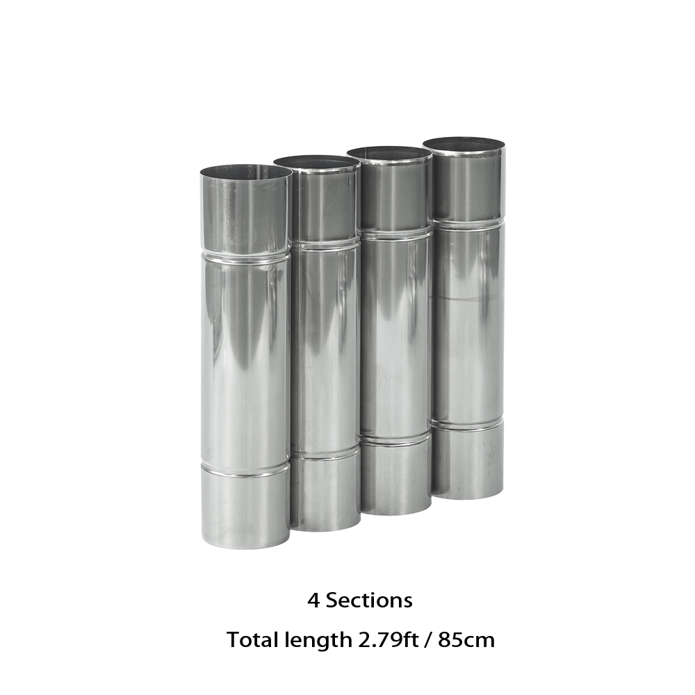 ステンレス製煙突セット | 直径2.36 in / 6 cm