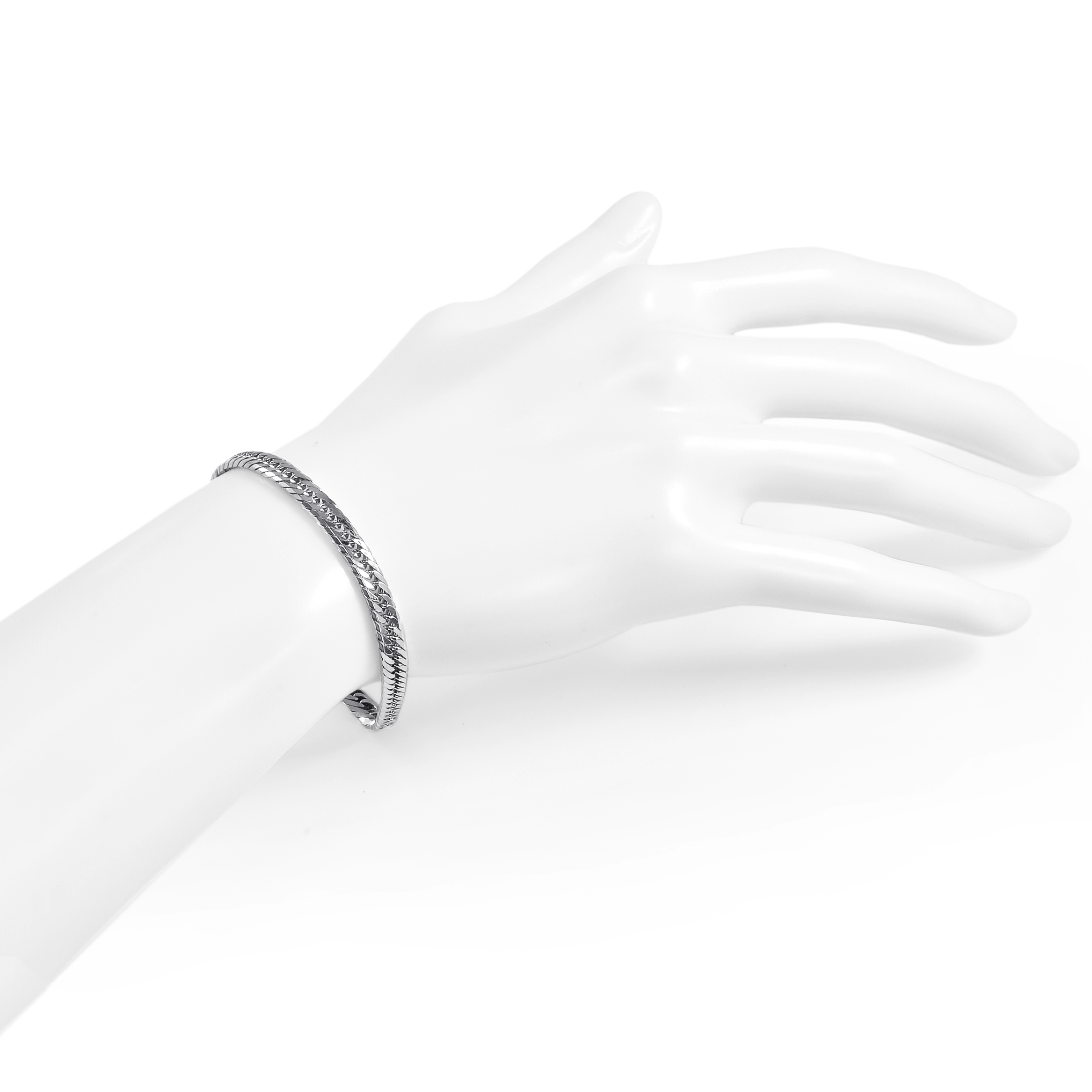 Pt850 プラチナ850 喜平ブレスレット 8面トリプル フラットカット 9g