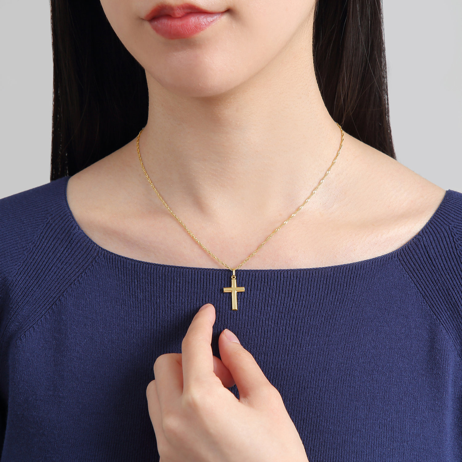 K18 18金 ゴールド リトル クロス ペンダント トップ | SPERANZA